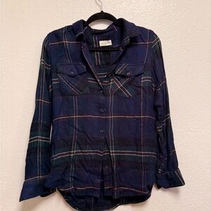 Thread & Supply Navy Plaid Button Down Shirt